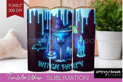 Neon Halloween Tumbler Wrap, Cocktail Tumbler Sublimation