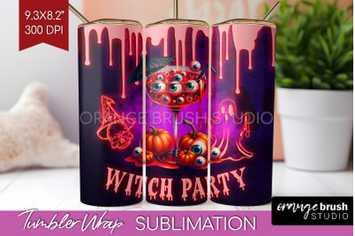 Neon Halloween Tumbler Wrap, Cocktail Tumbler Sublimation