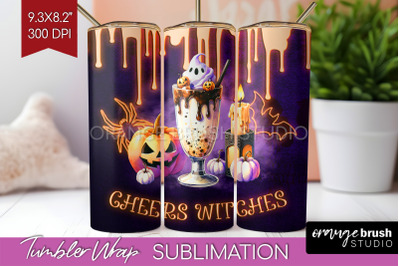 Neon Halloween Tumbler Wrap, Cocktail Tumbler Sublimation