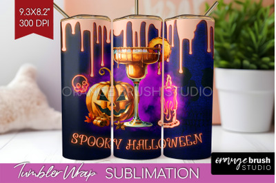 Neon Halloween Tumbler Wrap, Cocktail Tumbler Sublimation