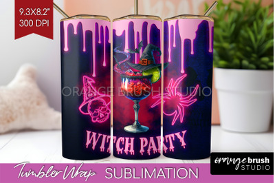 Neon Halloween Tumbler Wrap, Cocktail Tumbler Sublimation