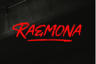 RAEMONA Rough Brush Font