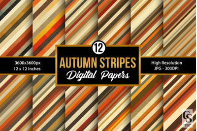 Fall Autumn Stripes Seamless Patterns