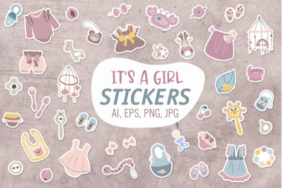 it&amp;&23;039;s a girl&2F; Printable Stickers Cricut Design