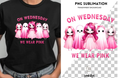 On Wednesday We Wear Pink, Cancer Awareness PNG Digital Download, Pink