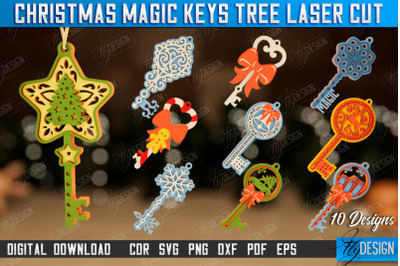 Santa&amp;&23;039;s Magic Keys Bundle | Christmas Tree Toy | Christmas Patterns