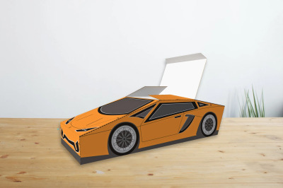 DIY car favor - 3d papercraft