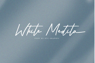 White Medita Brush Script Font