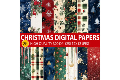 Christmas Digital Paper Bundle