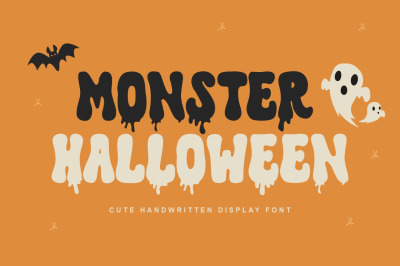 monster halloween - cute horor font