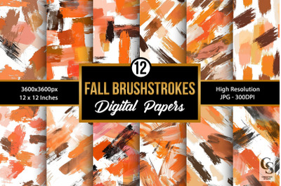 Fall Brushstrokes Seamless Patterns