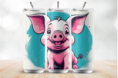 Funny Pig 20 Oz Sublimation Tumbler Wrap