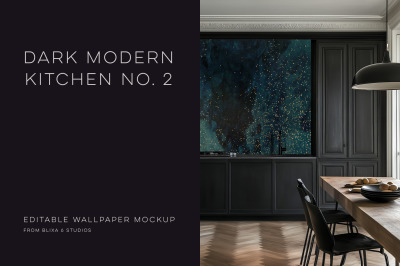 Dark Modern Kitchen No. 2 Mockup