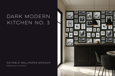 Dark Modern Kitchen No. 3 Mockup