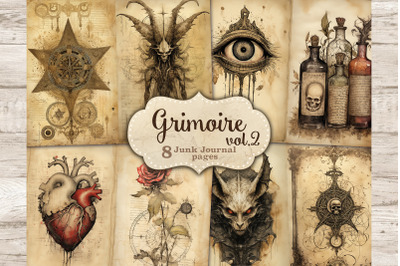 Grimoire Junk Journal Kit | Witch Scrapbook Paper