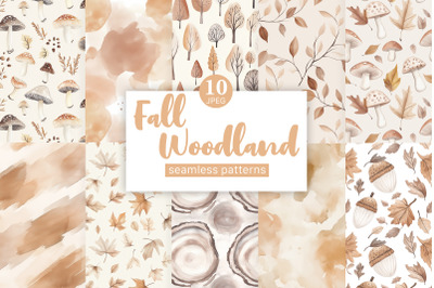 Fall Woodland Papers | Autumn Pattern Bundle