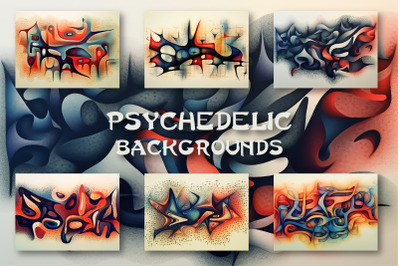 Psychedelic backgrounds. Wall Art.