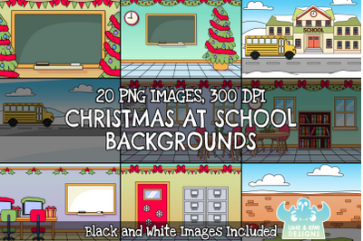 Christmas At School Backgrounds - Lime and Kiwi Designs