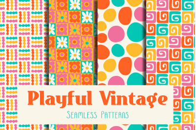 Playful Vintage Seamless Patterns