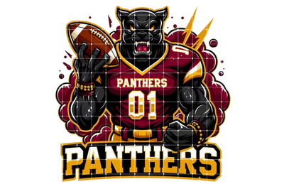 Panthers Football Mascot Sublimation svg Design