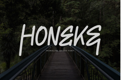 HONEKE Monoline Brush Font