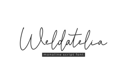 Weldatelia Monoline Script Font