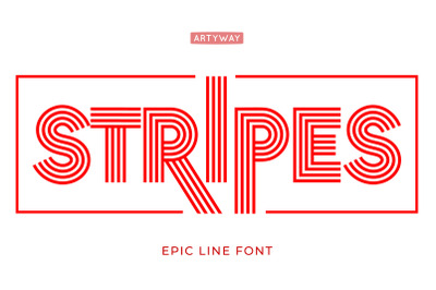 Striped Healine Font