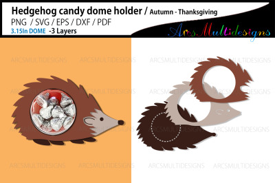 hedgehog candy dome Holder SVG