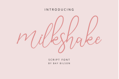 Milkshake Signature Font