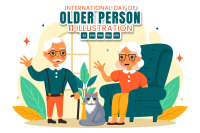 11 International Day of Older Persons Illustration