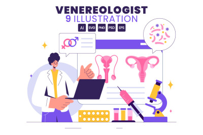 9 Venereologist Diagnostic Illustration