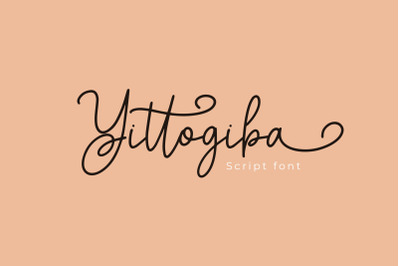 Yittogiba Monoline Script Font