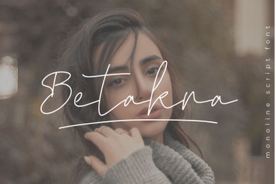 Betakra Monoline Script Font