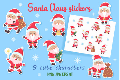 Santa Claus stickers