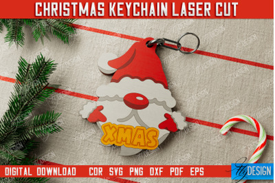 Christmas Keychain | Keychain Template | Christmas Gift Idea