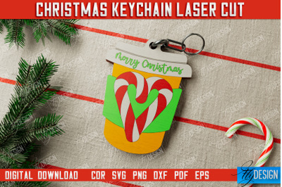 Christmas Keychain | Keychain Template | Christmas Gift Idea