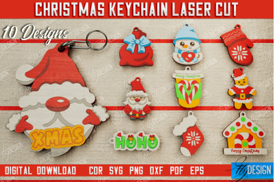 Christmas Keychain Bundle | Keychain Template | Gift Idea