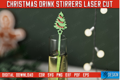 Christmas Drink Stirrers | Drinks Markers | Christmas Party