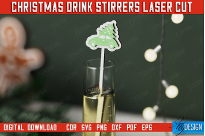 Christmas Drink Stirrers | Drinks Markers | Christmas Party