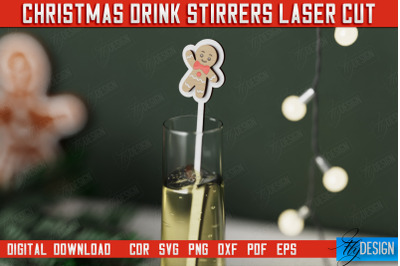 Christmas Drink Stirrers | Drinks Markers | Christmas Party