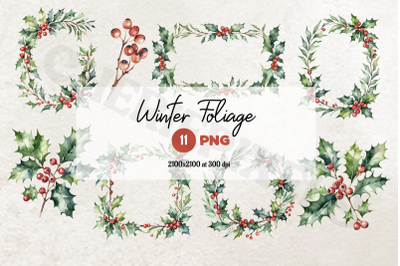 Christmas Watercolor Clipart