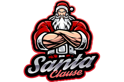 Santa esport mascot logo design