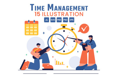 15 Time Management Planning Illustration