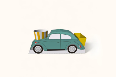 Car food box - 3d papercraft