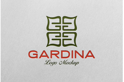 Logo Mockup on White Paper