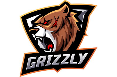 Grizzly esport mascot logo design