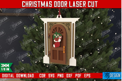 Christmas Door | Holiday | New Year | Christmas Tree Toy | CNC File