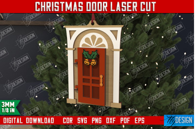 Christmas Door | Holiday | New Year | Christmas Tree Toy | CNC File