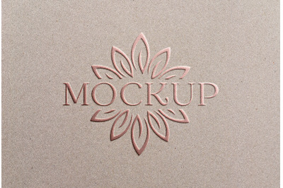 Rose Gold Logo Mockup