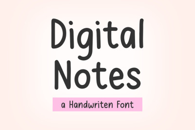 Digital Notes Font